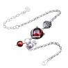 Buy cheap 925 Silver Synthetic Garnet Fox Charm Silver Bead Link Bracelets (B2018041108) from wholesalers