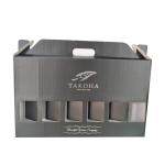 Waterproof Black Corrugated 12 Bottle Wine Gift Box