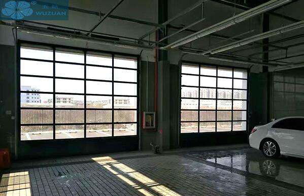 Buy cheap Electrical 0.426mm 3000mm Height Clear Glass Garage Doors from wholesalers