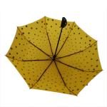 Yellow Telescopic Auto Open Auto Close Umbrella With Full Printing Logo