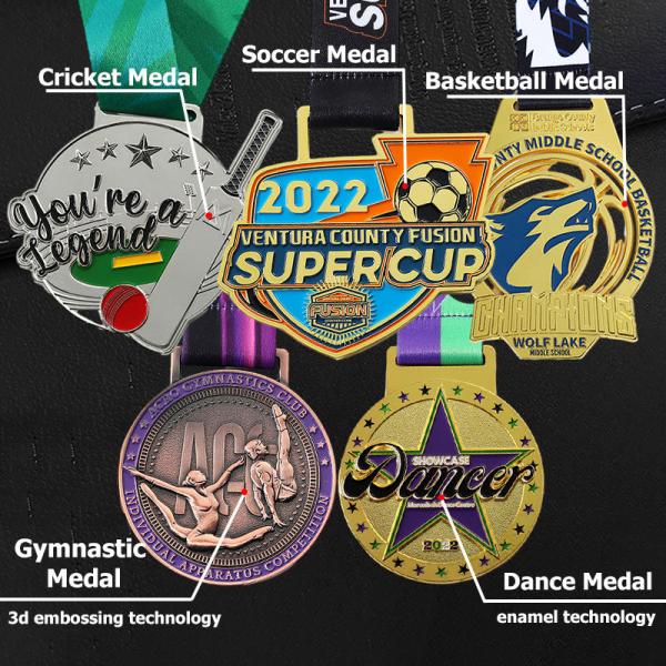 Buy cheap Custom Metal Medal Enamel Logo 2d 3D Gold Silver Copper Medal from wholesalers