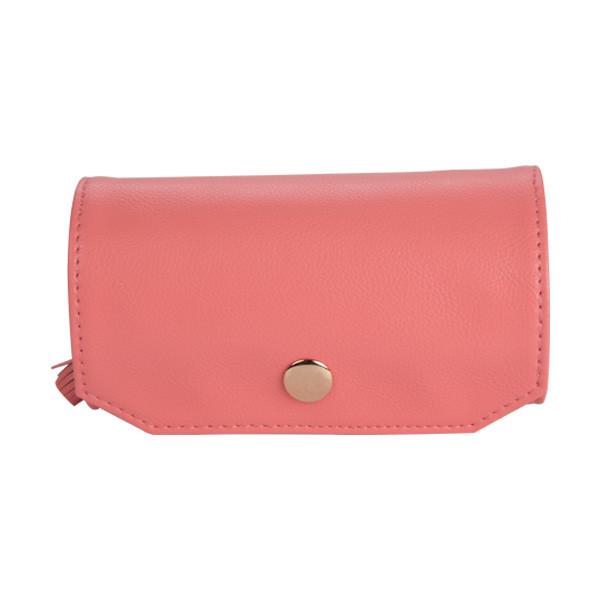 Buy cheap Luxury Portable Roll Leather Jewelry Bag For Travel 24cm Long Custom Logo from wholesalers