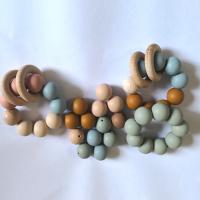 Buy cheap Pink Green BPA Free Baby 20mm Silicone Beads Bulk Food Grade product