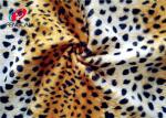 Leopard Printed 144 F 100% Polyester Velvet Fabric Velboa Blanket 240 GSM