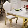Buy cheap Stainless Steel Luxury White Polyurethane Dining Chairs No Armrest from wholesalers