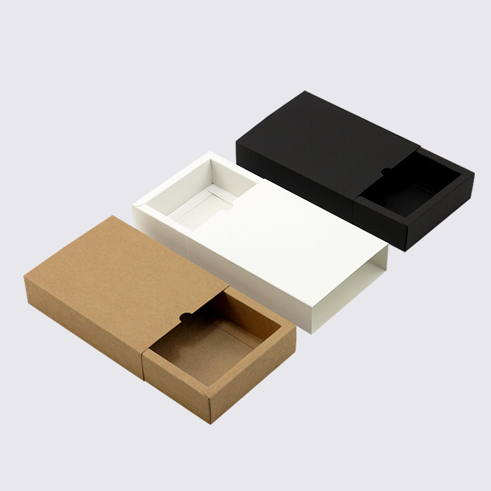 Watch Custom Recycled Blank Jewelry Package Slide Drawer Kraft Paper Material Packaging Boxes