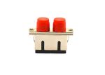 Duplex Bulkheaded Fiber Optic Adapter FC SC Connector Metal Housing
