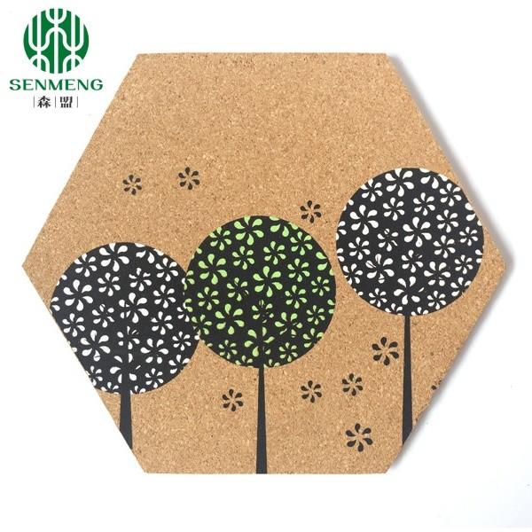 Buy cheap Natural Hot Sale Hexagonal Self-Adhesive Cork Board from wholesalers