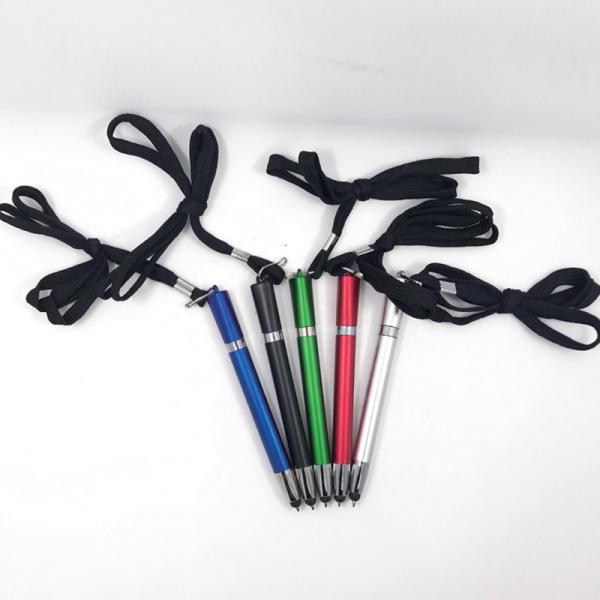 Buy cheap Retractable Lanyard Pen Officeworks For Teacher Black Blue from wholesalers