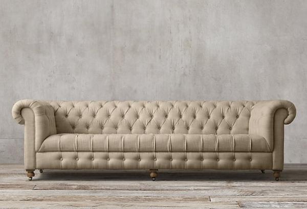 Occasional french vintage long back wing sofa event old-fashioned sofa furniture