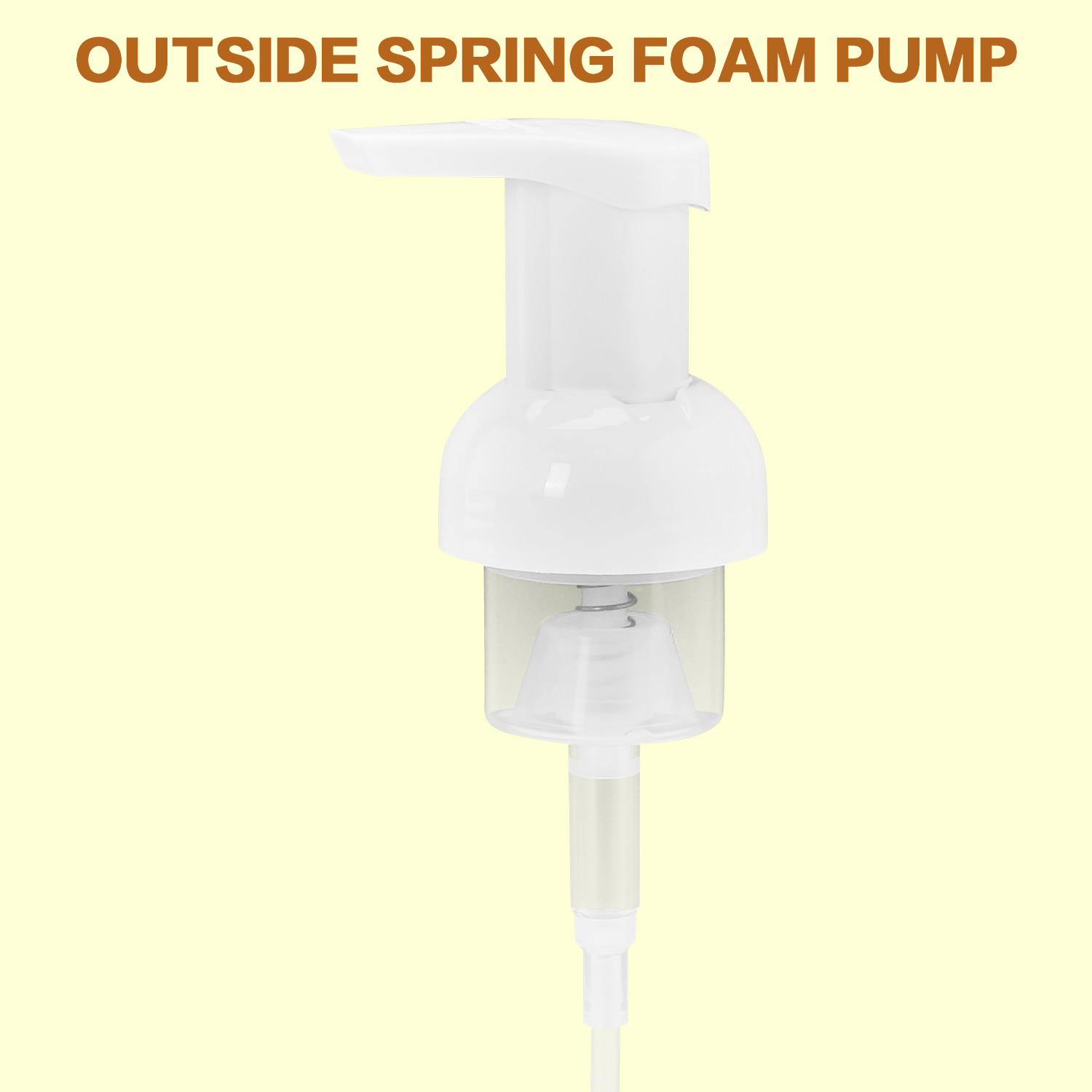 304/316 Stainless Steel Spring Foam Pump 0.8CC 1.2 CC Output For Pet Silicone Sealed Foam Dispensing