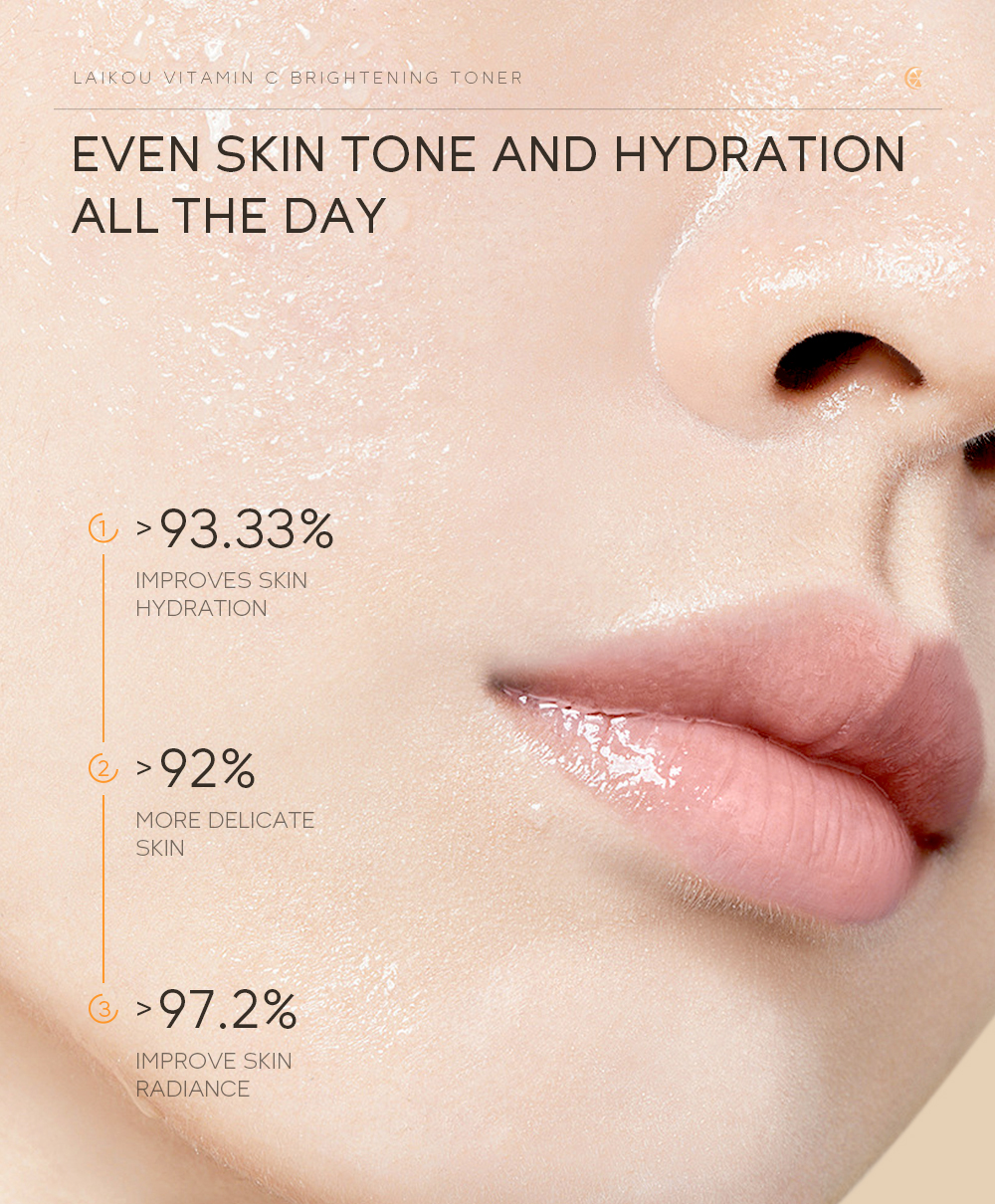Moisturizing Face Toner Hydrating Whitening Brightening Facial Skin Care Vitamin C Toner
