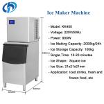 Fast Making Ice Stainless Steel Commercial Ice Cube Maker Machine and Fast Ice