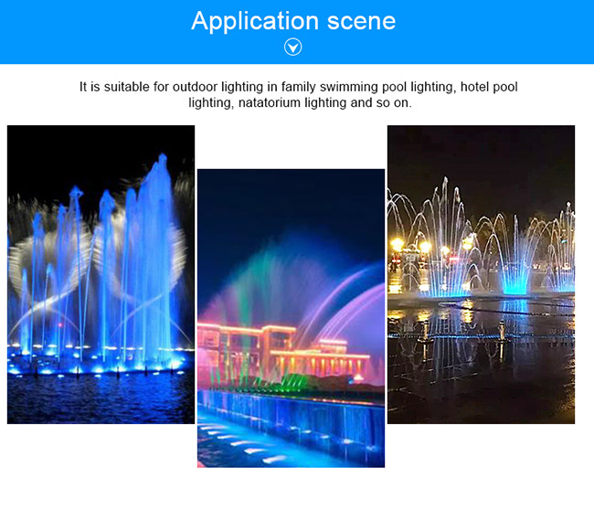24V SS316L fountain light,IP68 waterproof white color outoor Square led pool fountain lights