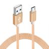 Buy cheap Monochrome woven cable nylon micro cable is suitable for charging of apple android type-c mobile phone from wholesalers