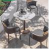 Buy cheap Waterproof UV Resistant Modern Outdoor Dining Set Plastic Wood Table And Handmade Wicker Chairs from wholesalers