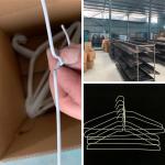 Size Optional Wire Suit Hanger Powder Coating / Electrostatic Spraying