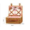 Buy cheap Natural Willow Wicker Picnic Basket Cheap Lunch Bags Outdoor Lunch Basket from wholesalers