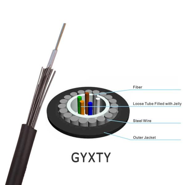 Buy cheap GYXTY Outdoor Fiber Optic Wire , Central Loose Tube Non Armored Outdoor Optical Cable from wholesalers