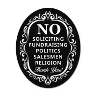 Buy cheap ISO9001 No Soliciting Custom Reflective Sign Board For Home Safety product