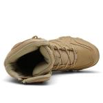 High Quality Leather Combat Tactical Boots Waterproof High Top Black Genuine