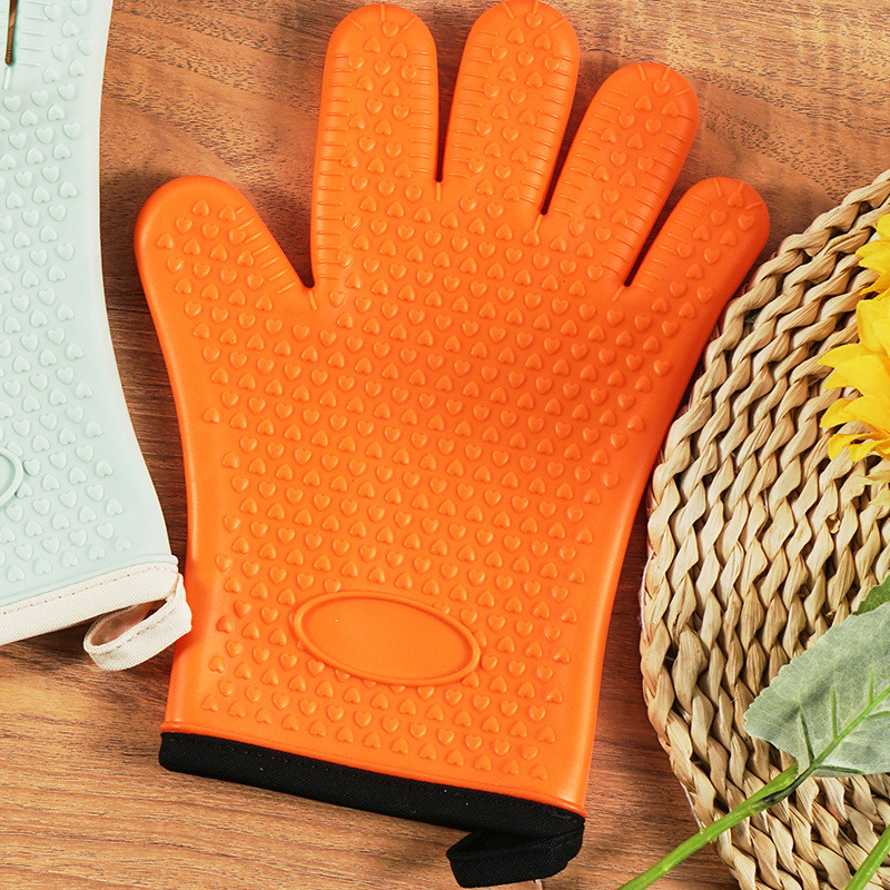 Premium Grilling Gloves BBQ Gloves Silicone Oven Mitts Premium Grilling Gloves Non-Slip Waterproof Baking Cooking Gloves
