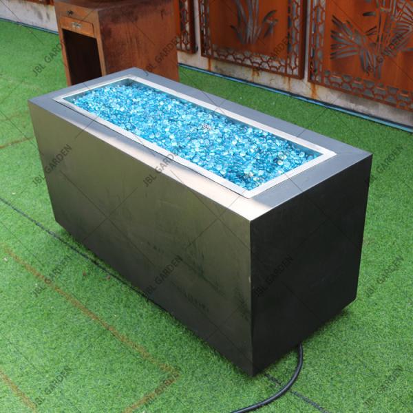 Buy cheap Carbon Steel Garden Gas Fire Pits Outdoor Rectangle Propane Firepit from wholesalers