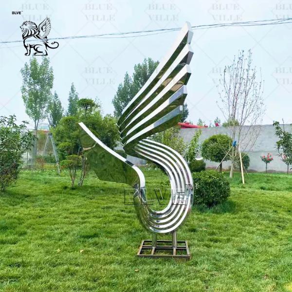 Buy cheap Stainless Steel Sculpture Metal Art Abstract Sculpture Mirror Polished Modern Urban Landscape from wholesalers
