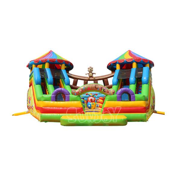 Buy cheap 10*10*7m Inflatable Play Park Bouncy Castle Monkey Circus Playground from wholesalers