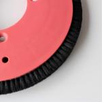 Unitech Stenter Machine Parts Fabric Brush Wheel Black Bristle Material Red