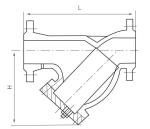 Flange Connection ANSI 300lb Y Type Stainless Steel Filter SS304 for Easy