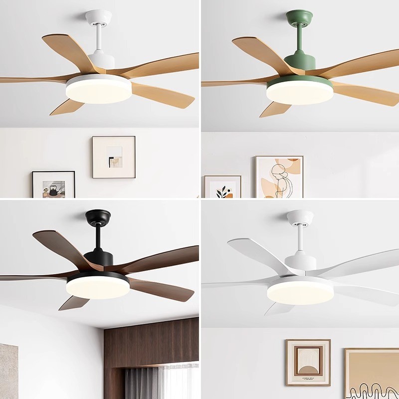 56-Inch Country Style LED Ceiling Fan Light DC Remote Control Decorative Ventiladores De Techo Made Metal Copper ABS Acrylic