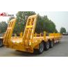 Buy cheap 45 - 100 Tons Lowboy Drop Deck Trailer , 3.5" Bolted King Pin Low Flatbed Trailer from wholesalers