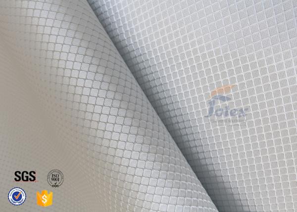 Buy cheap Checked Silver Coated Fabric Aluminized Fiberglass Cloth For Decoration from wholesalers