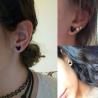 Buy cheap New Fashion Cute Mickey Earrings Black Children Kids Jewelry Cartoon Mouse Animal Stud Earrings from wholesalers
