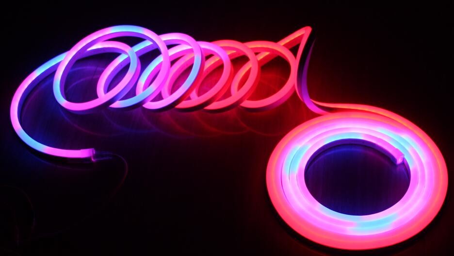 RGB digital dmx neon strip light dmx pixel neon rope 11*19mm flat 24v chasing strips