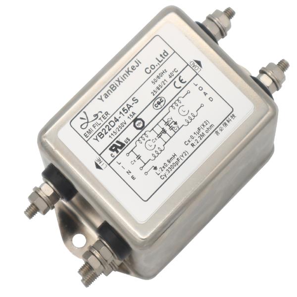 Buy cheap YB22D4 Two-stage Singel Phase Filter 250V 15A Ehanced EMI Noise Filter For Electronic Equipment from wholesalers