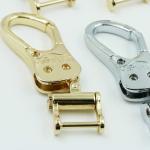 Factory supply custom high end gold & nickel color metal car key chain buckles