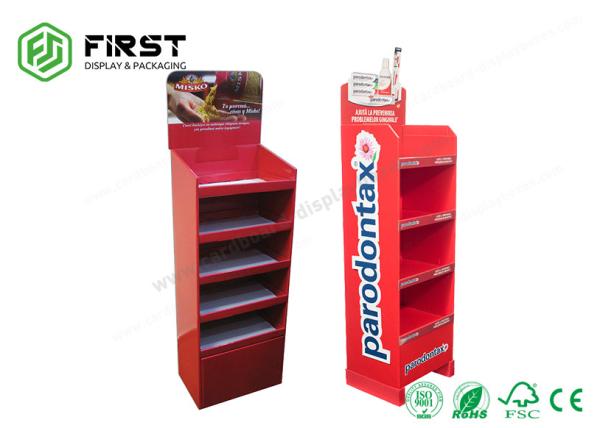 Buy cheap Pantone Color Cardboard Advertising Displays Retail Corrugated Paper Floor Display from wholesalers
