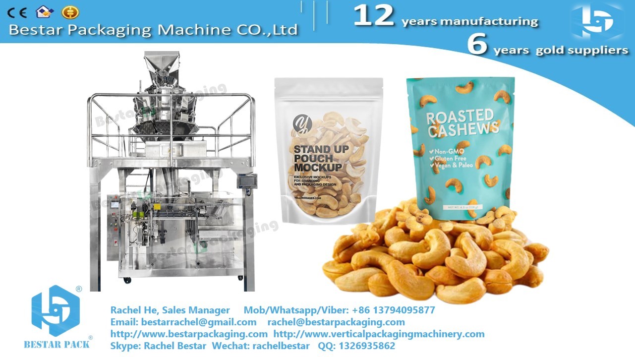 Soft candy 100g zipper pouch packaging machine automatic weighing BSDP-260