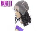 Natural Hairline With Baby Hair Short Water Wave Bob , Human Front Lace Wigs
