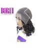Buy cheap Natural Hairline With Baby Hair Short Water Wave Bob , Human Front Lace Wigs from wholesalers