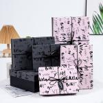 Black Gift Packaging Paper Jewelry Boxes For Necklace Ring Bracelet Watch Eco