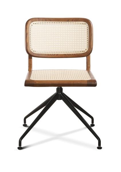 Buy cheap 80cm Rattan Study Home Office Desk Chair 46 X 47 X 75 Cm Walnut Color from wholesalers