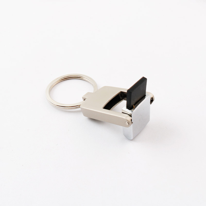 2.0 Metal USB Flash Drive UDP Flash Chip Silver Body With Keyring