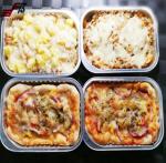Fast Food Microwavable Oven Airline Meal Tray Takeaway Aluminum Foil Packing