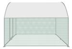 Round Roof Design Metal Chicken Run Coop Cage Animal Poultry House Hutch
