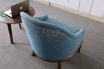 Fabric Leisure Wood Armchair Living Room Chair