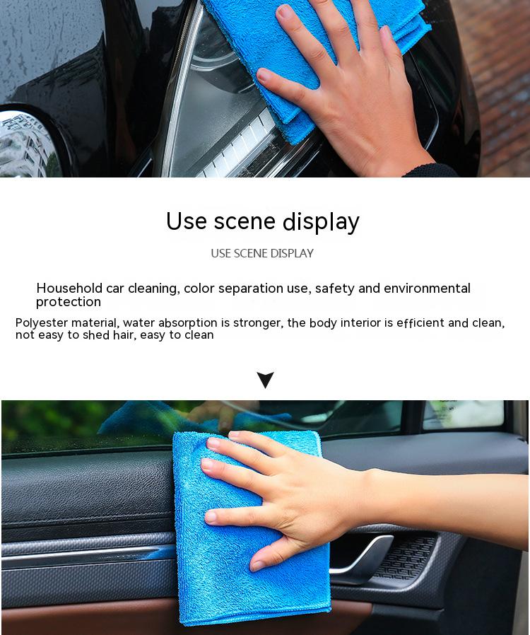 Sustainable Cleaning Solutions 40x40 Colorful Car Detailing Microfiber Cleaning Cloth