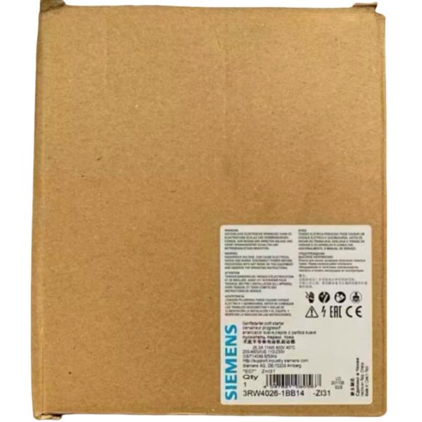 Buy cheap SIEMENS 3RW4026-1BB14 SIRIUS SOFT STARTER S0 25 A, 11 KW/400 V, 40 °C 200-480 V AC, 110-230 V AC/DC SCREW TERMINALS from wholesalers